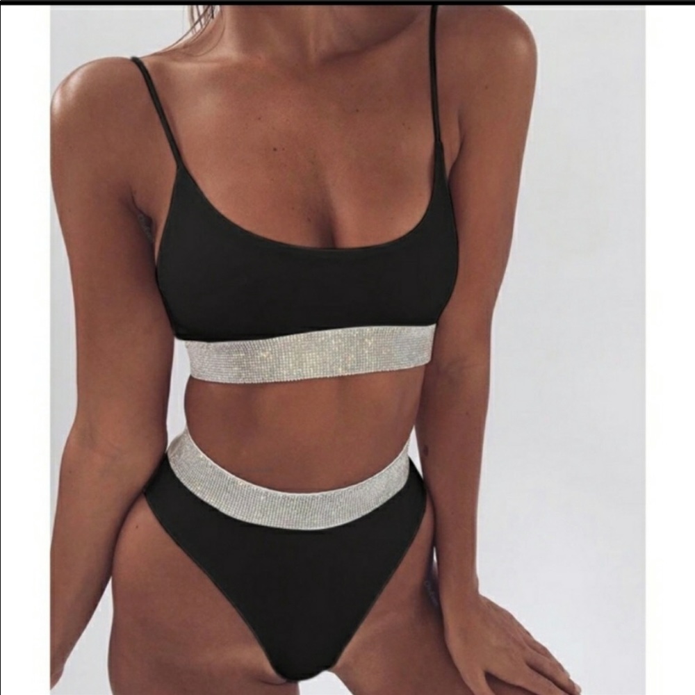 2 piece high waisted swimsuit